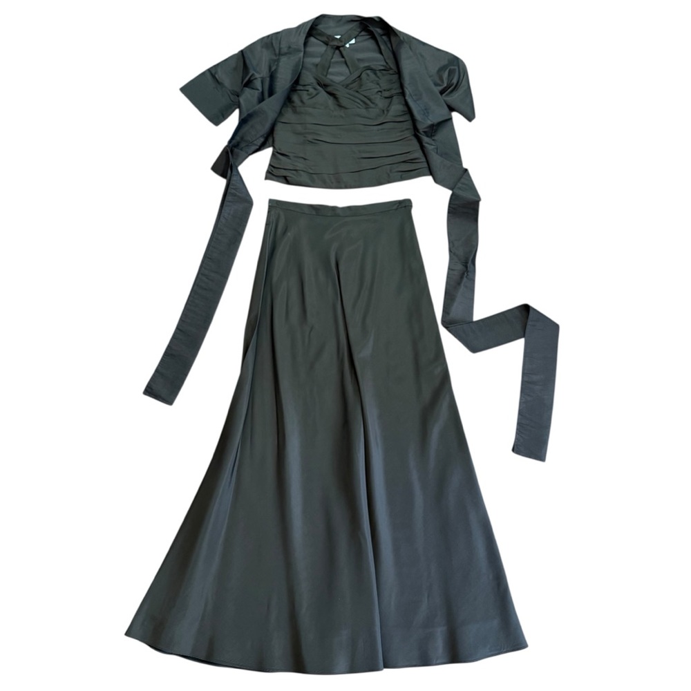 Michelangelo David’s Bridal brown 3 piece skirt suit size 10/12/L
